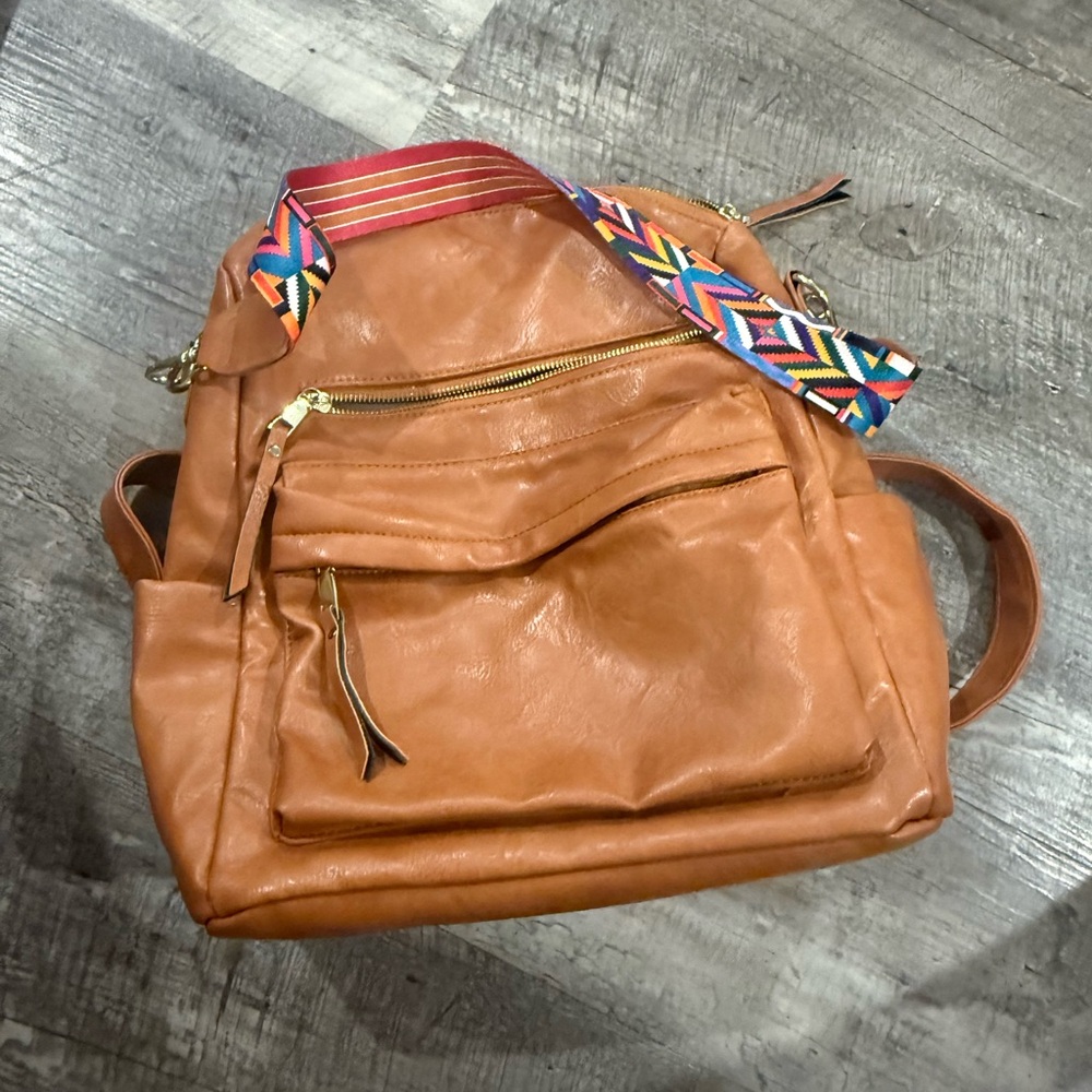 Women’s bag tote backpack Tan